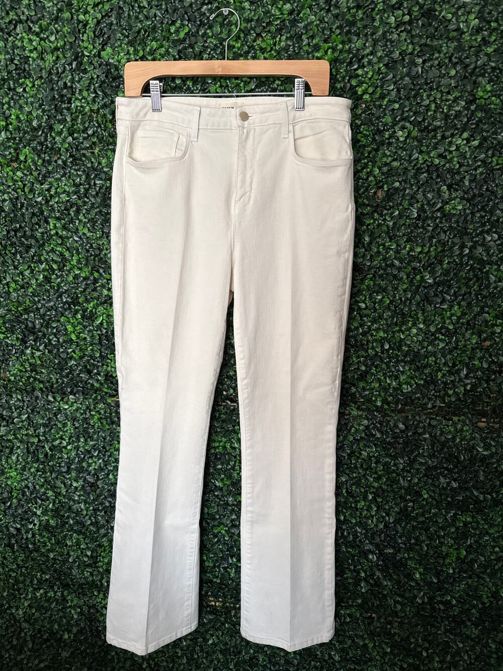L’Agence, White straight Leg Jeans, Women’s Size 32